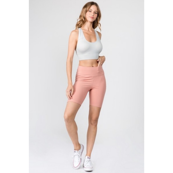 Women's Bermuda Bike Shorts Mat Gym Workout Sports - Picture 2 of 6